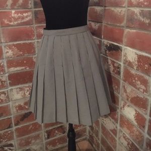 Vintage Lightweight Checkered Pleated Skirt